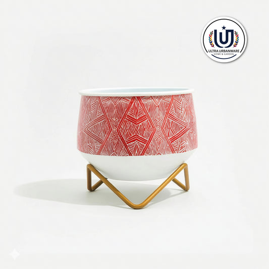 Decorative Caramel Metal Planter