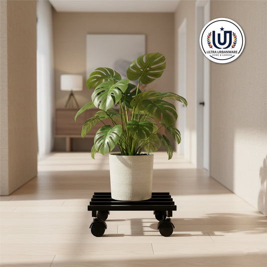Garkit Square Caddy with Wheel Rolling Plant Stand (Set of 4)