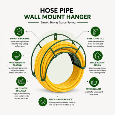 Garkit Wall Mount Garden Hose Hanger (Green)