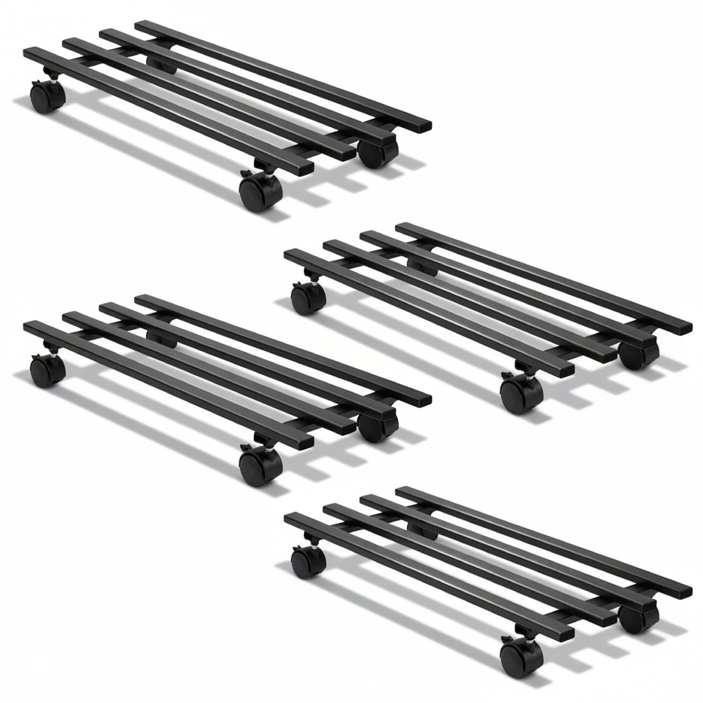 Garkit Rectangular Caddy with Wheel Rolling Plant Stand (Set of 4)