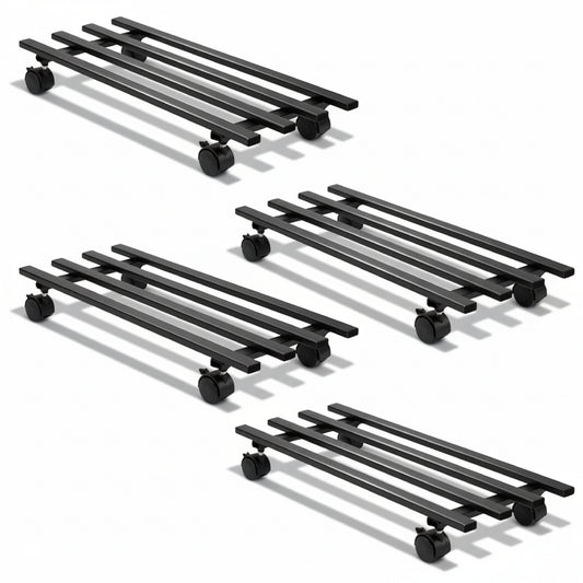 Garkit Rectangular Caddy with Wheel Rolling Plant Stand (Set of 4)