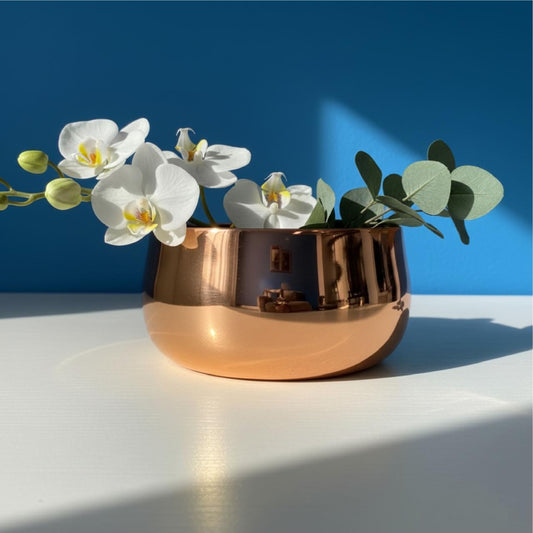 Metallic Miniature Metal Copper Planter Pot