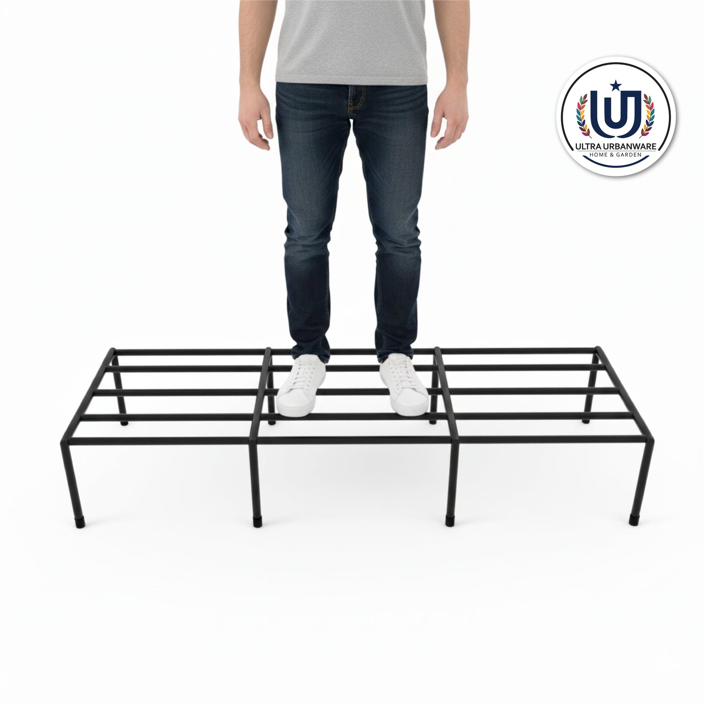 Garkit Premium Rectangular Metal Planter Pot Stand For Indoor/Outdoor/Garden