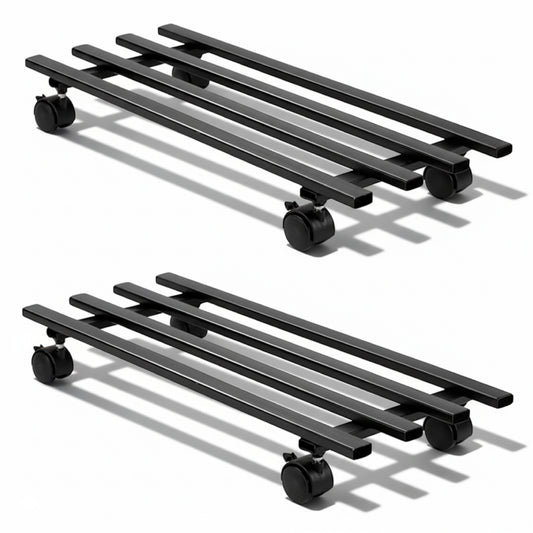 Garkit Rectangular Caddy with Wheel Rolling Plant Stand (Set of 2)