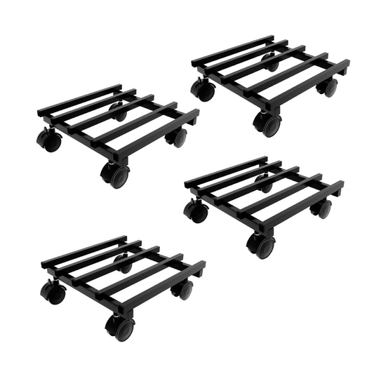Garkit Square Caddy with Wheel Rolling Plant Stand (Set of 4)