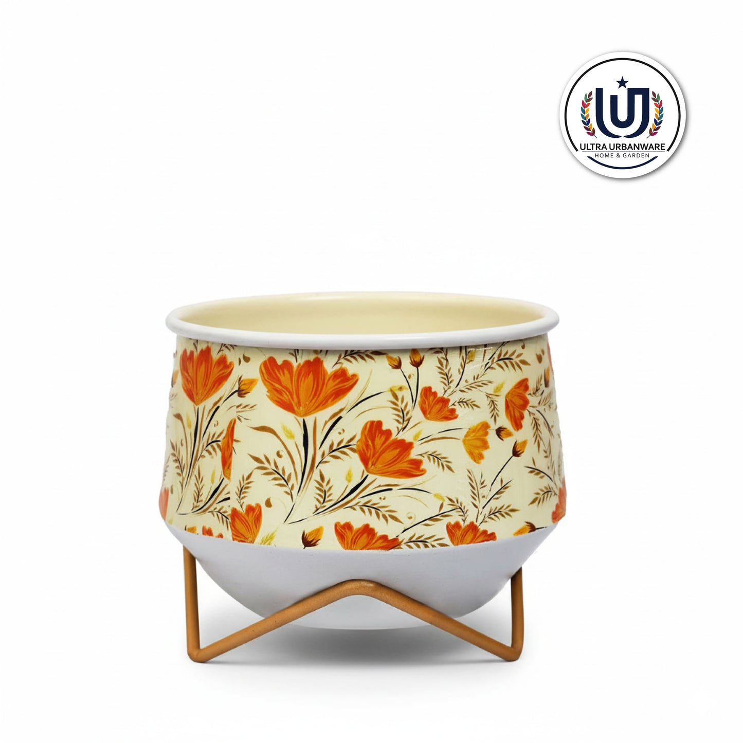Decorative Caramel Metal Planter
