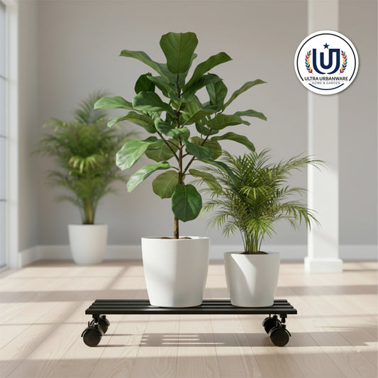 Garkit Rectangular Caddy with Wheel Rolling Plant Stand (Set of 4)