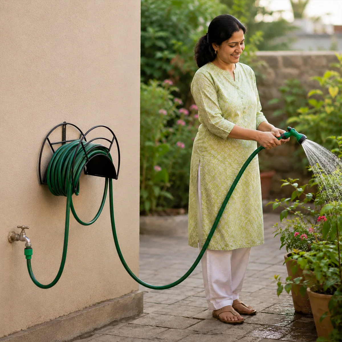 Garkit Wall Mount Garden Hose Hanger (Black)