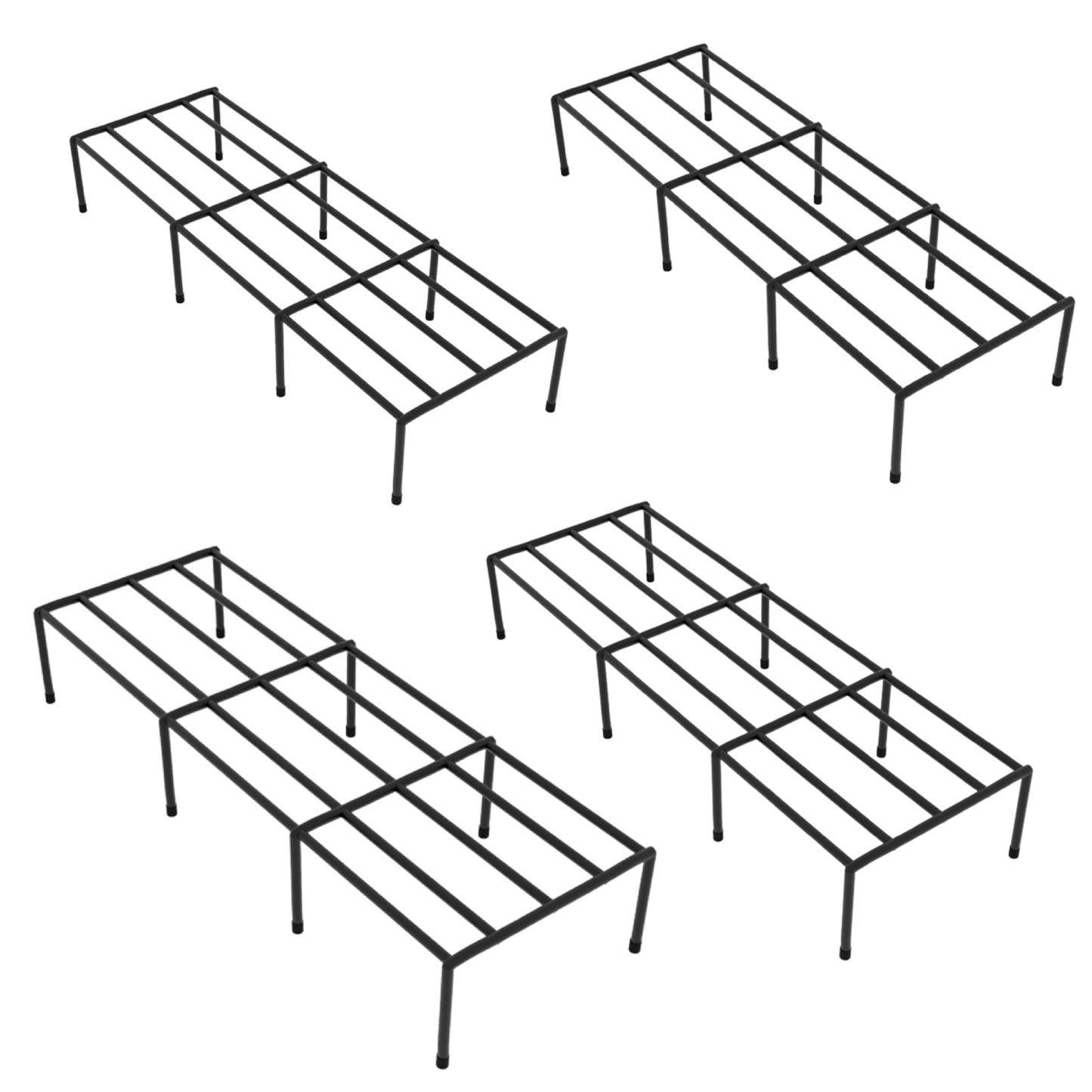 Garkit Premium Rectangular Metal Planter Pot Stand For Indoor/Outdoor/Garden