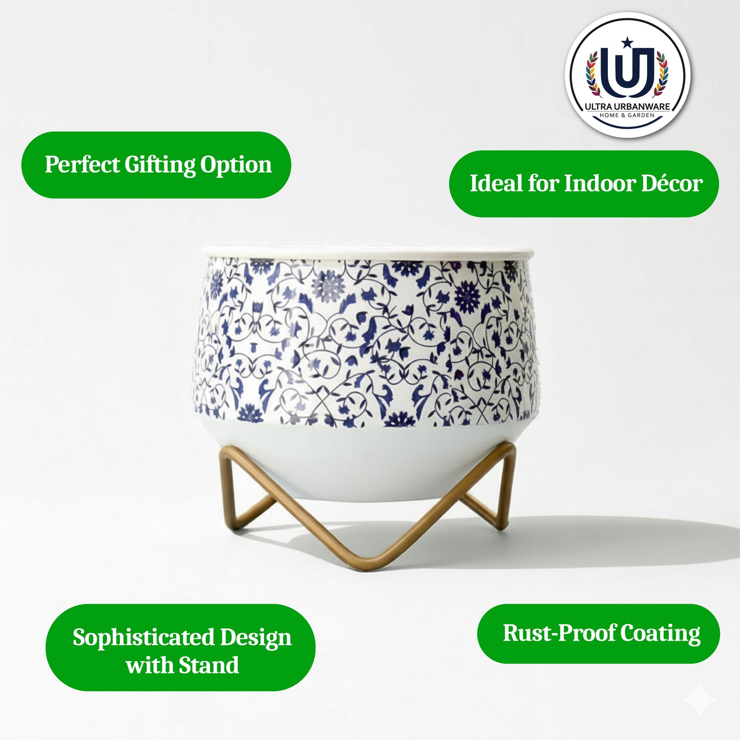 Decorative Caramel Metal Planter