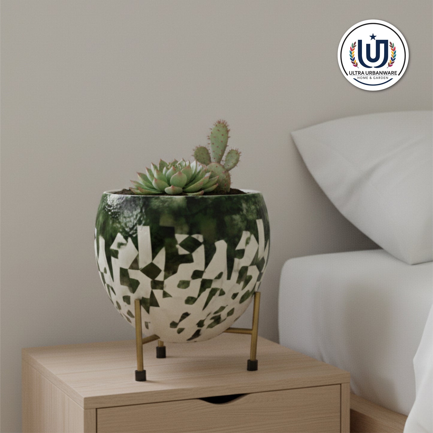 Mystic Metal Pot with Stand