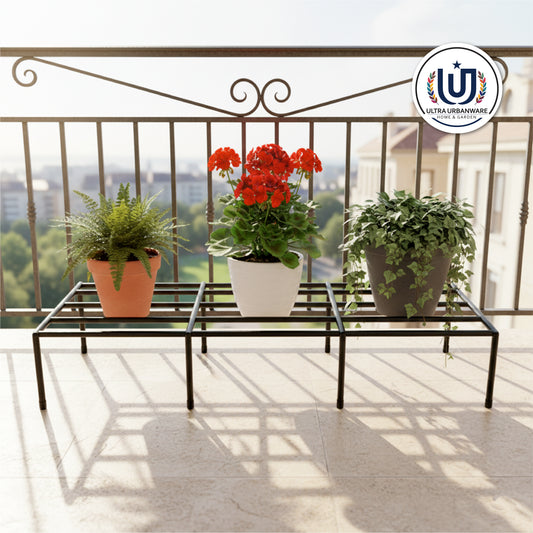 Garkit Premium Rectangular Metal Planter Pot Stand For Indoor/Outdoor/Garden