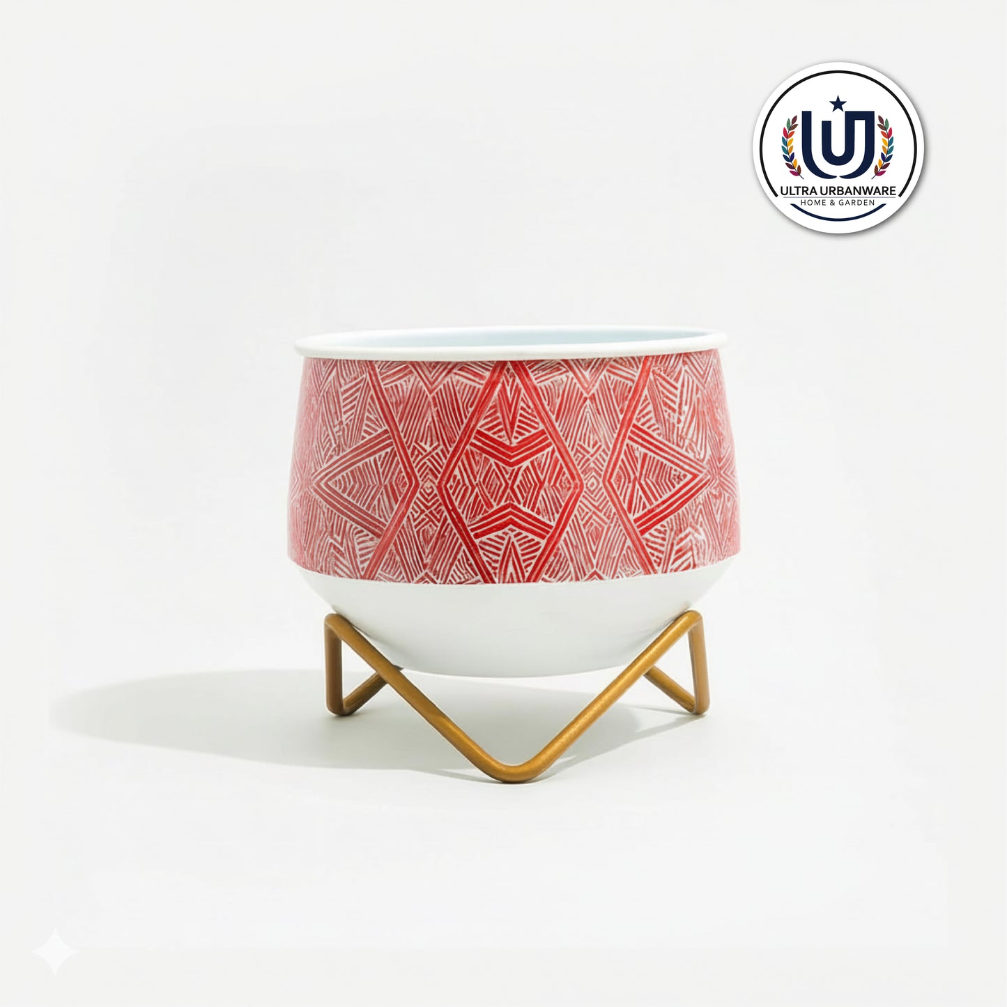 Decorative Caramel Metal Planter